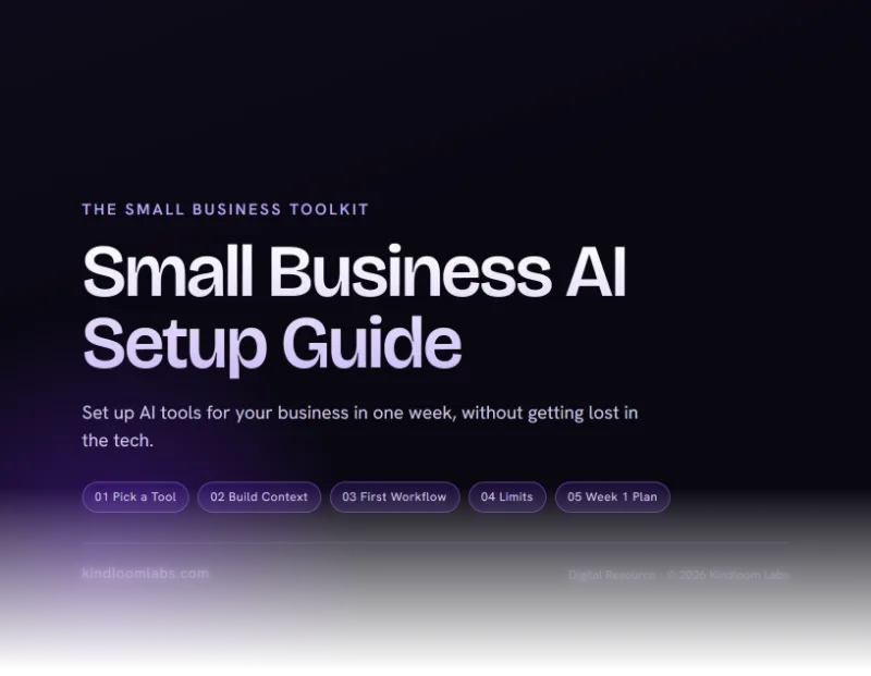 Cover of Small Business AI Setup Guide, from the AI Small Business Starter Kit
